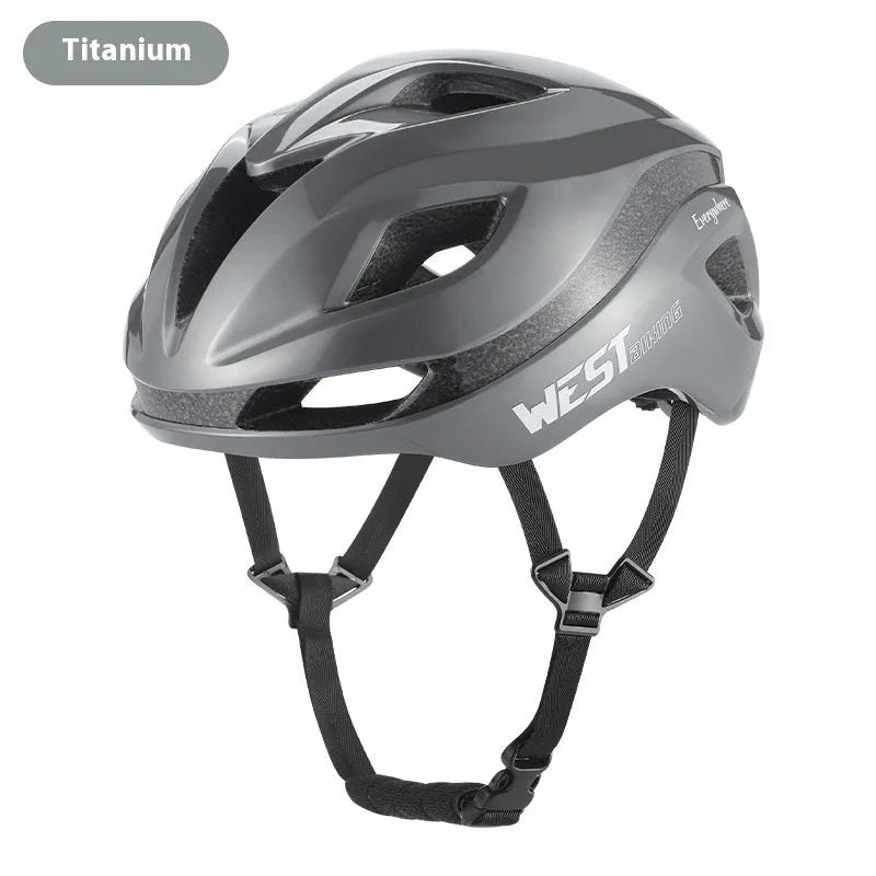 Road bike helmet in black, with PC/EPS construction, 58-61 cm fit, unisex design