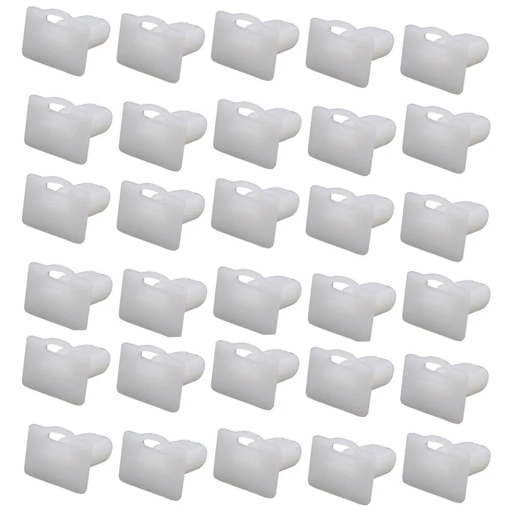 Black PA66 plastic D318 style automotive push rivets for interior trim, pack of 60 clips.