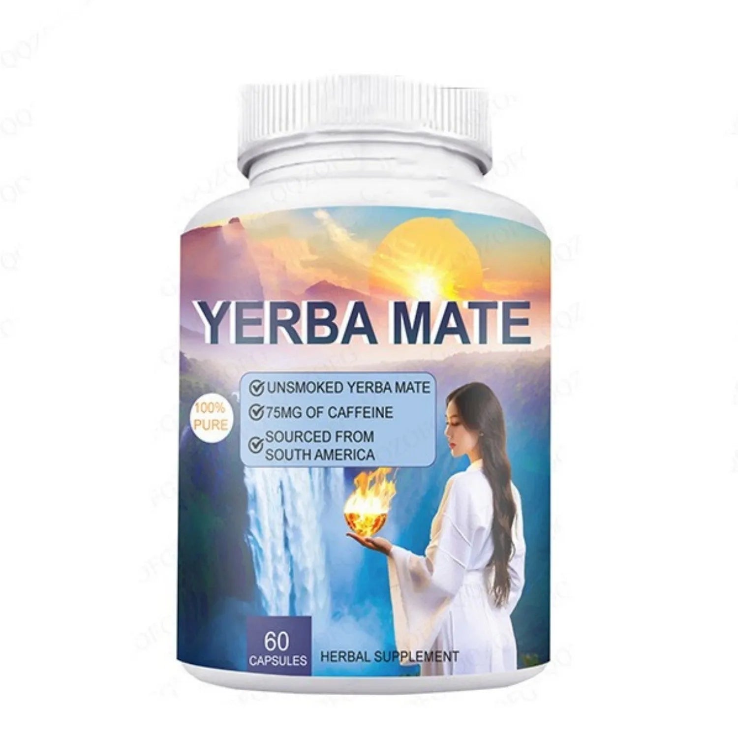 Pack of 60 vitamin capsules supplement for daily use, normal temperature storage