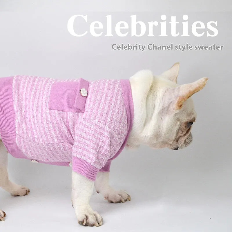 Classic style wool pet coat for schnauzer in autumn winter with size option S M L