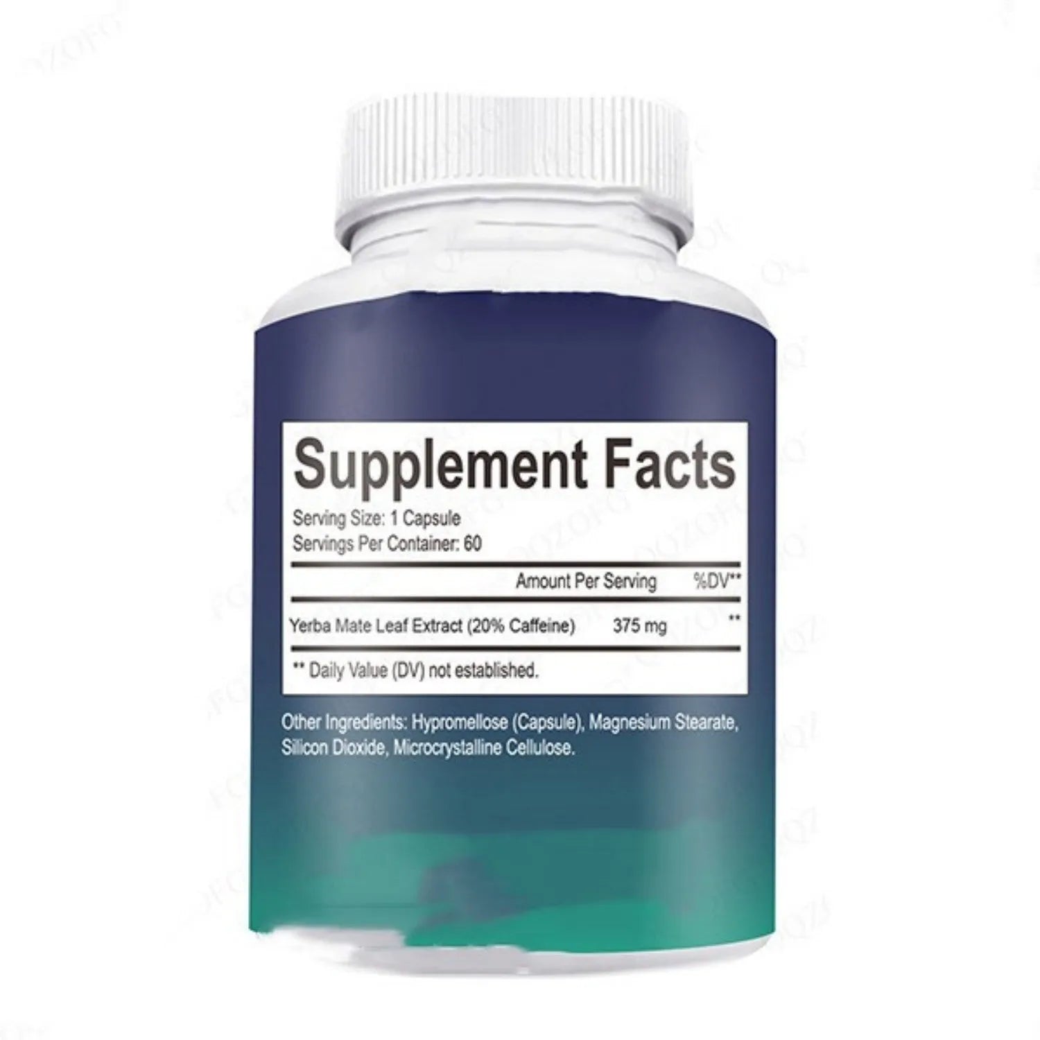 Pack of 60 vitamin capsules supplement for daily use, normal temperature storage
