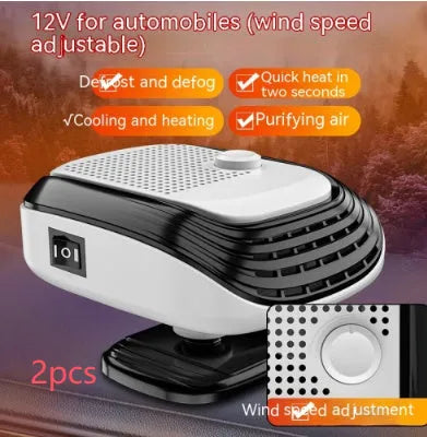 White 12V warm air blower for truck car heater with compact ABS casing