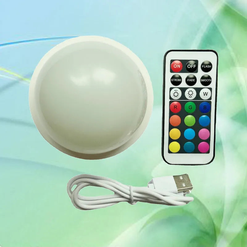 Colorful 3D shooting night light with remote control and touch switch, ABS shade, gradient colours