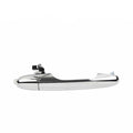 Black plastic car door handle for Fiat 500 measuring 16.2x8x7 cm