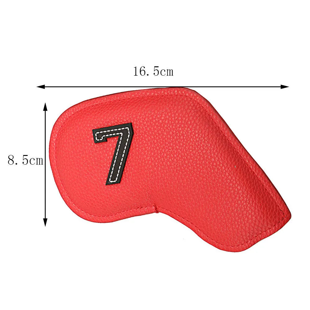 10-piece digital printed PU golf club head covers set for driver woods irons protection