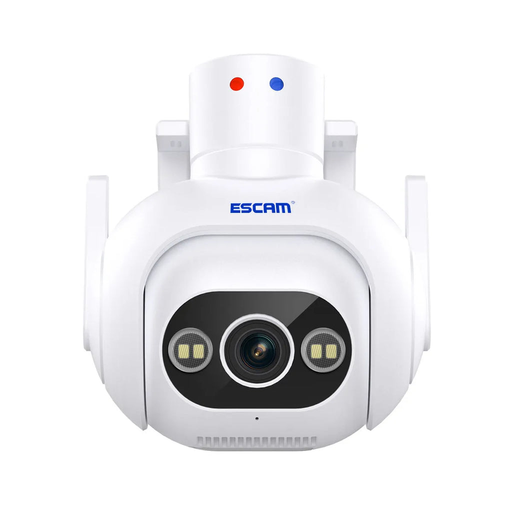 White Smart Color Night Vision H265 4MP security camera with wall mount bracket