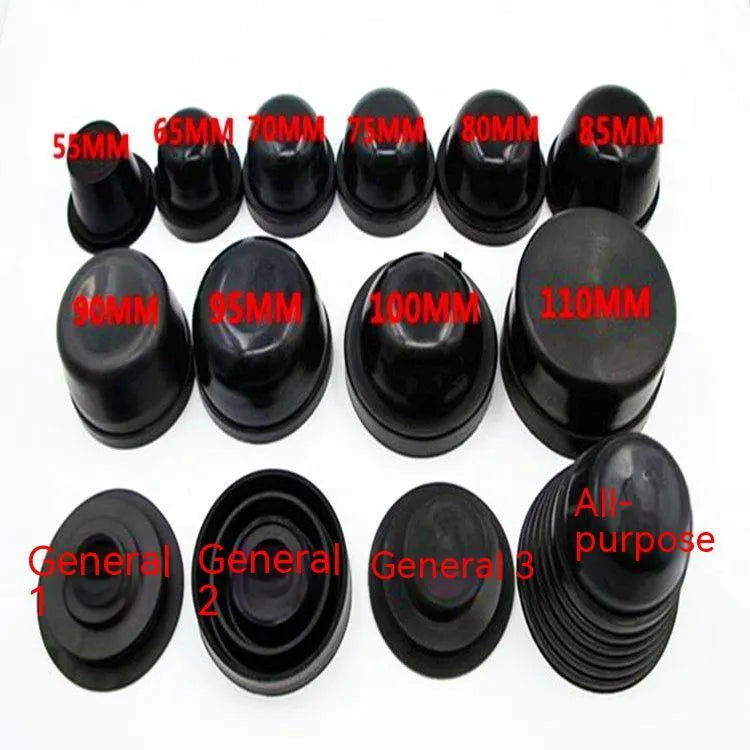 Black silicone 90mm LED headlight dust cover for General Motors vehicle