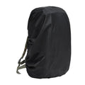 Army green PU rain cover stretched over a large backpack for outdoor use