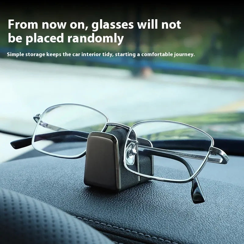 Zinc alloy leather glasses clip for car dashboard in choice of colours