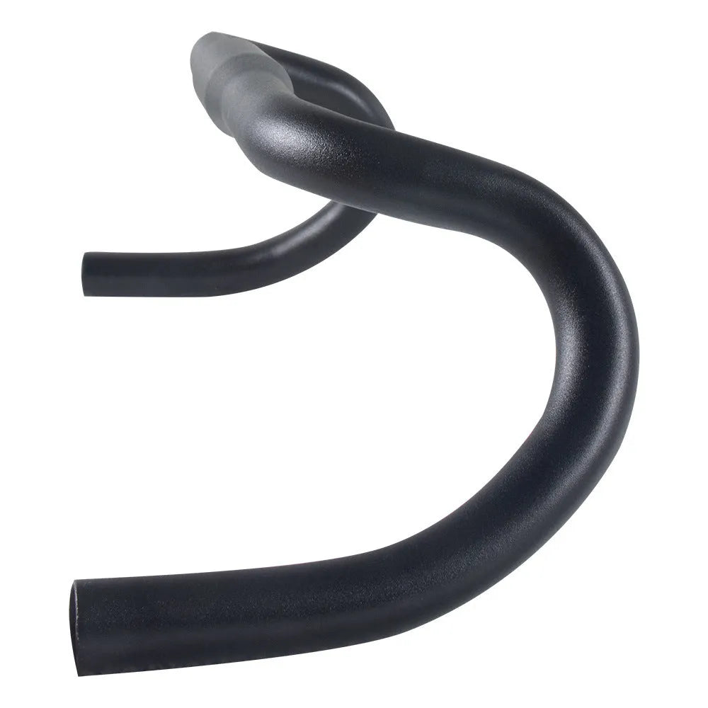Black aluminum alloy road bike bent handlebar 31.8mm clamp 420mm width