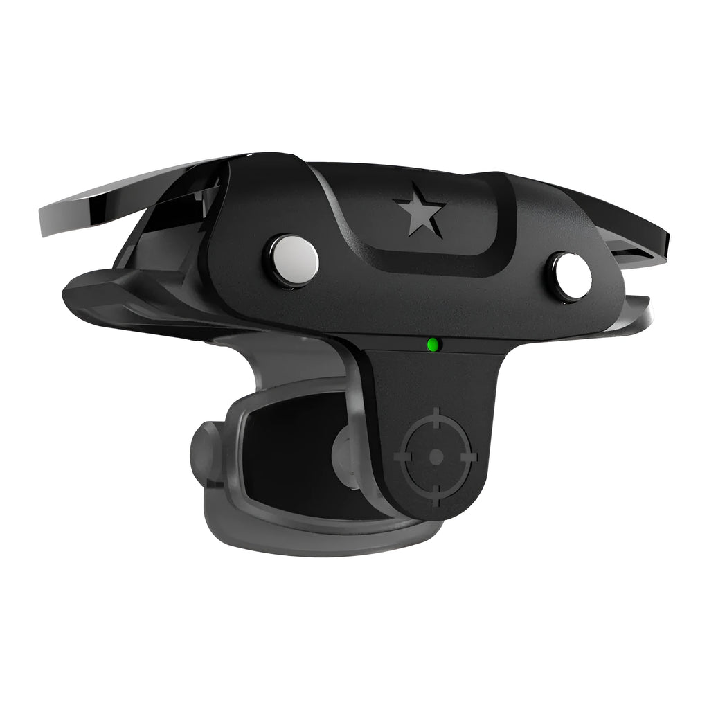 Black F5 wired USB game controller for mobile phones, showing compact handheld design.