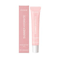 Pink shea butter lip balm in lipstick packaging with natural oils and vitamin E