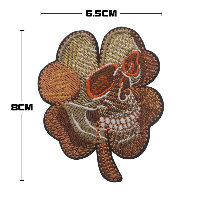 Outdoor embroidered fabric badge with hook and loop or adhesive backing in nylon polyester material