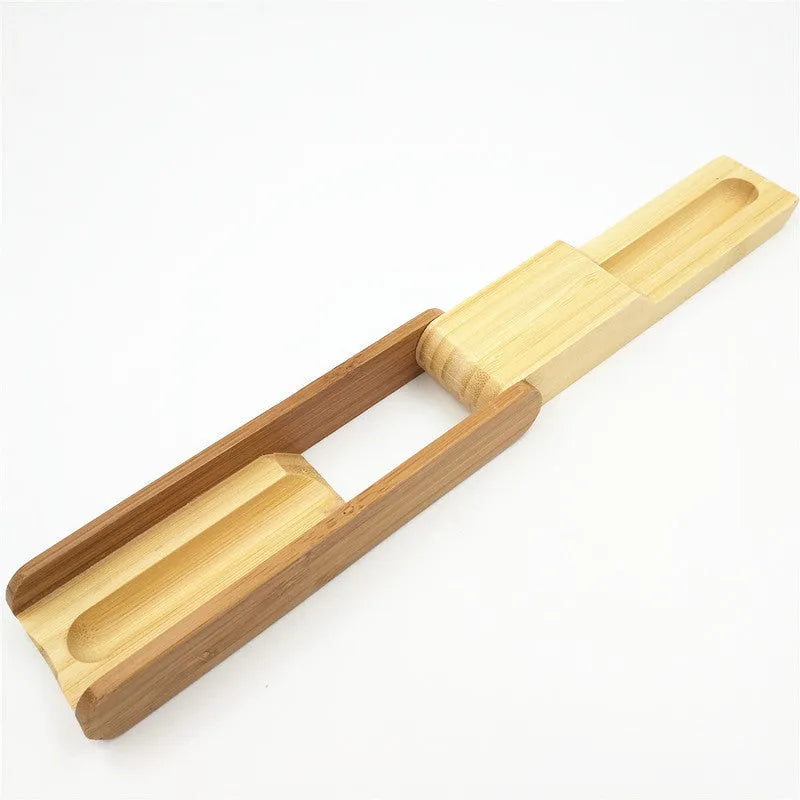 Bamboo signature pen set with ballpoint refill and pen case in true colour finish