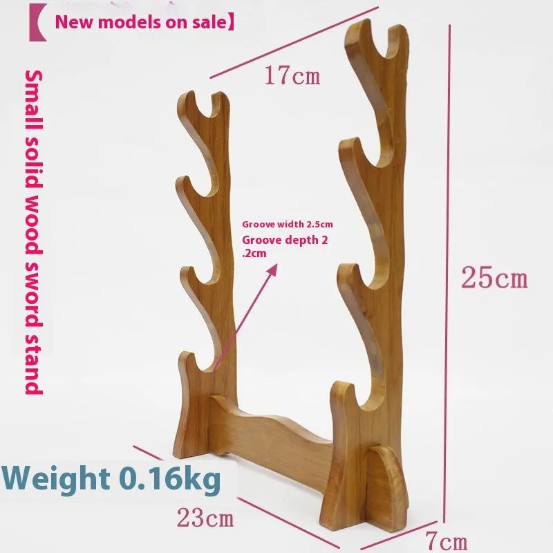 Handmade Chinese style wooden bracket shelf with multiple layer options on a wall.