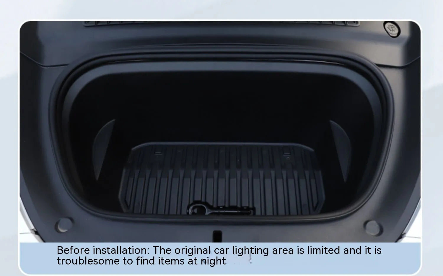 Tesla Model 3/Y front standby box ambient light kit with soft silicone light bar in three colour options