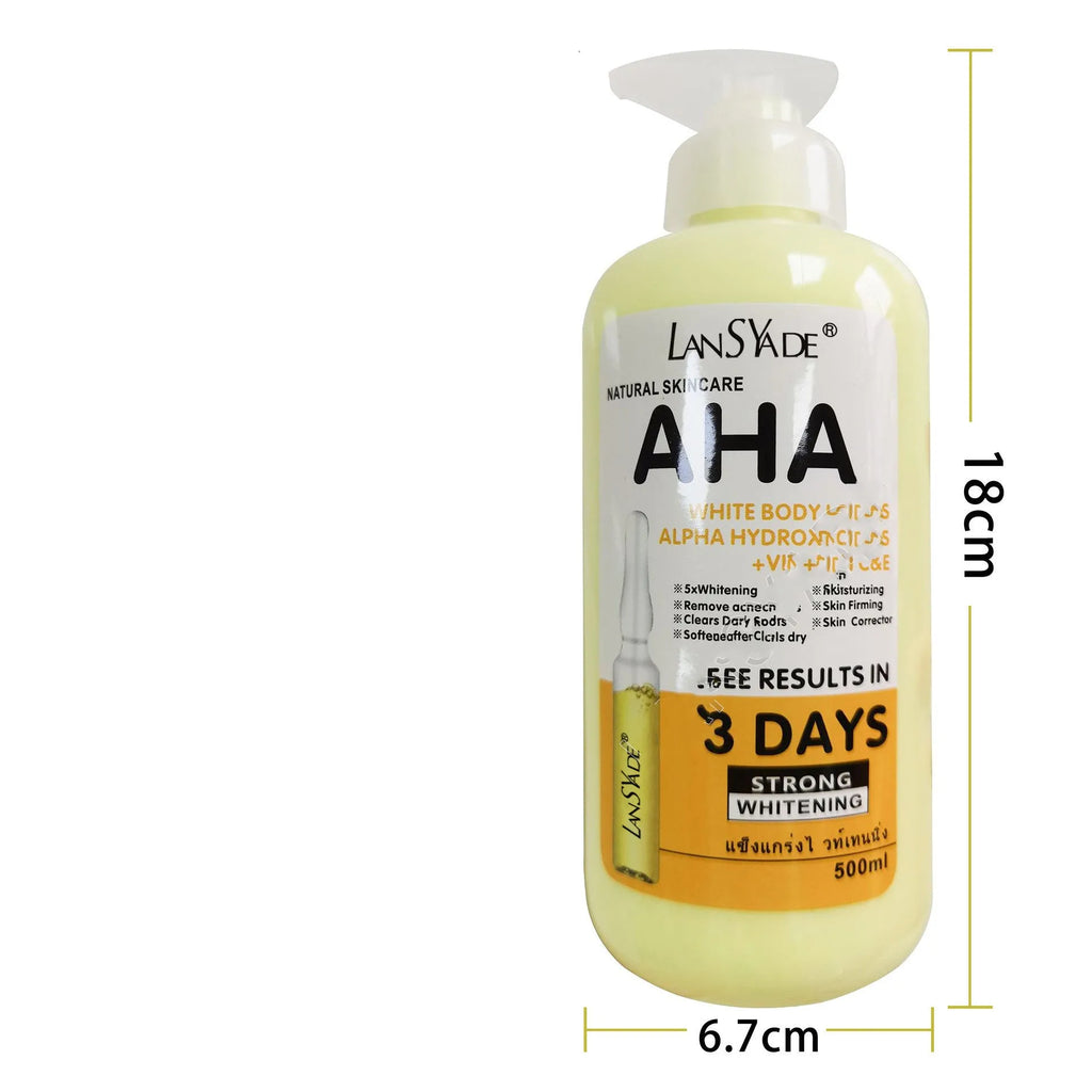 Tartaric Acid VC Lotion VE brightening body cream in 500ml bottle with 18x6.7cm dimensions