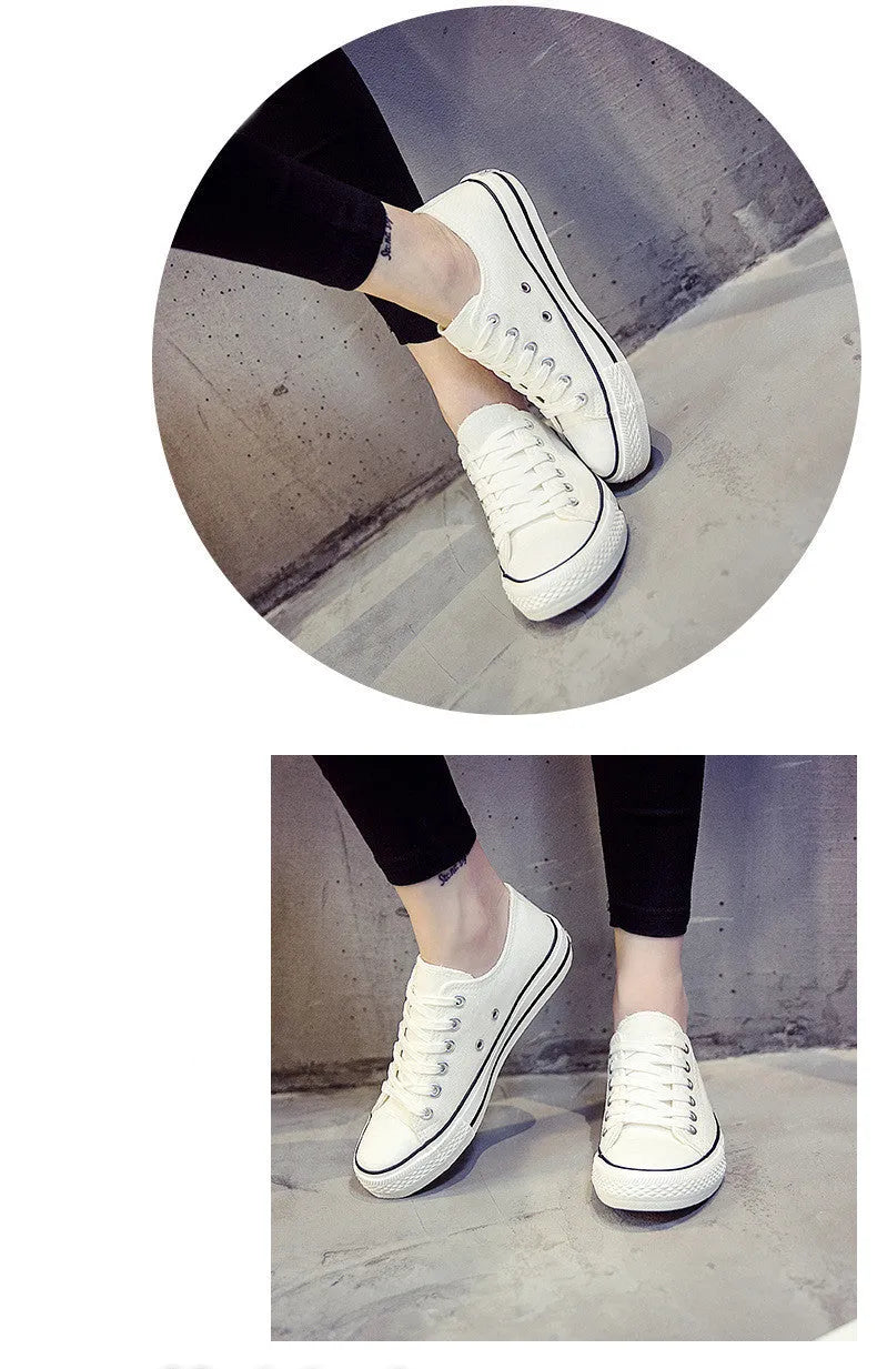 Solid colour women's canvas shoes for summer casual wear on a light background.