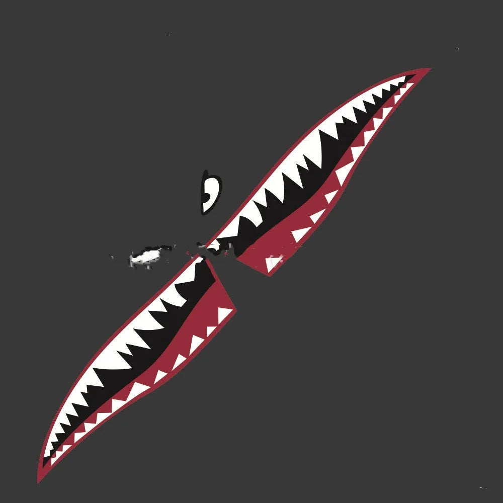 Large shark design car sticker measuring 150cm in length for vehicle decoration