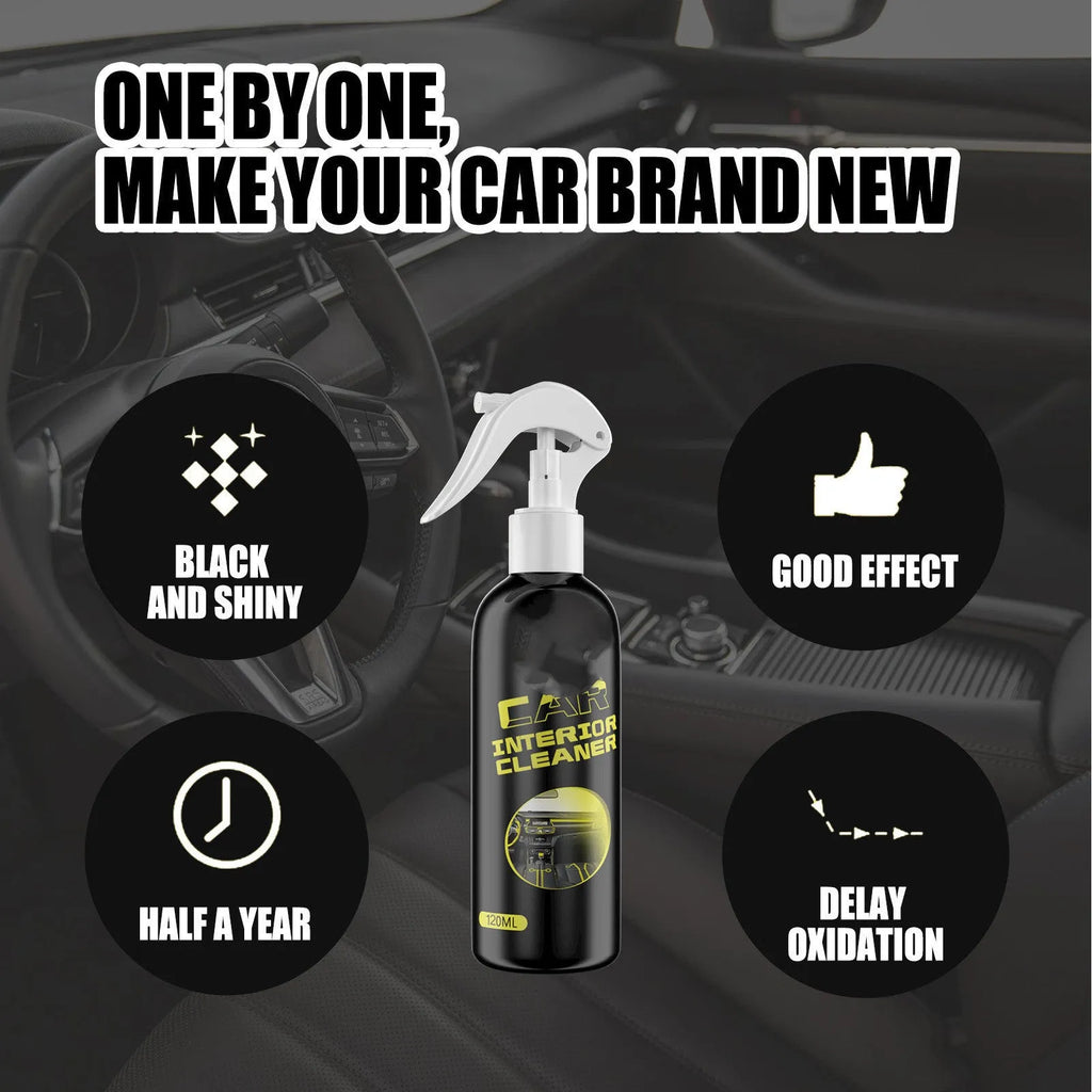 Car interior renovation cleaner 120ml bottle for leather and plastic dashboard cleaning