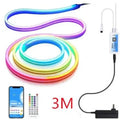 Colourful LED neon strip light with silicone bar, 72 5050 LEDs, full colour, waterproof, 3m roll, remote control