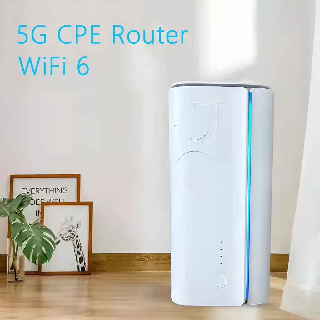 Compact 4G CPE wireless router with data cable and manual package, dimensions 51x30x5mm