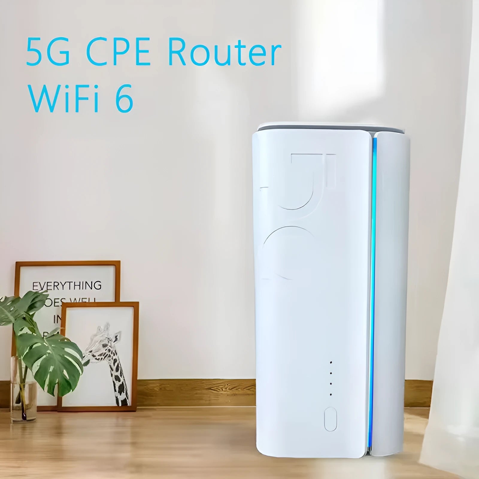 Compact 4G CPE wireless router with data cable and manual package, dimensions 51x30x5mm