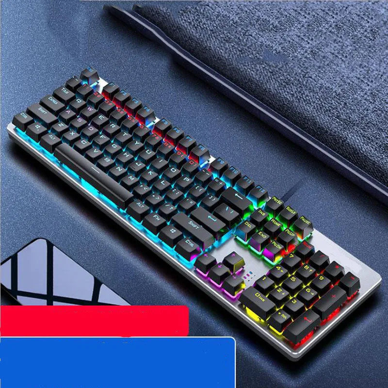 AOC GK410 mechanical keyboard with metal construction and backlit keys for desktop computers
