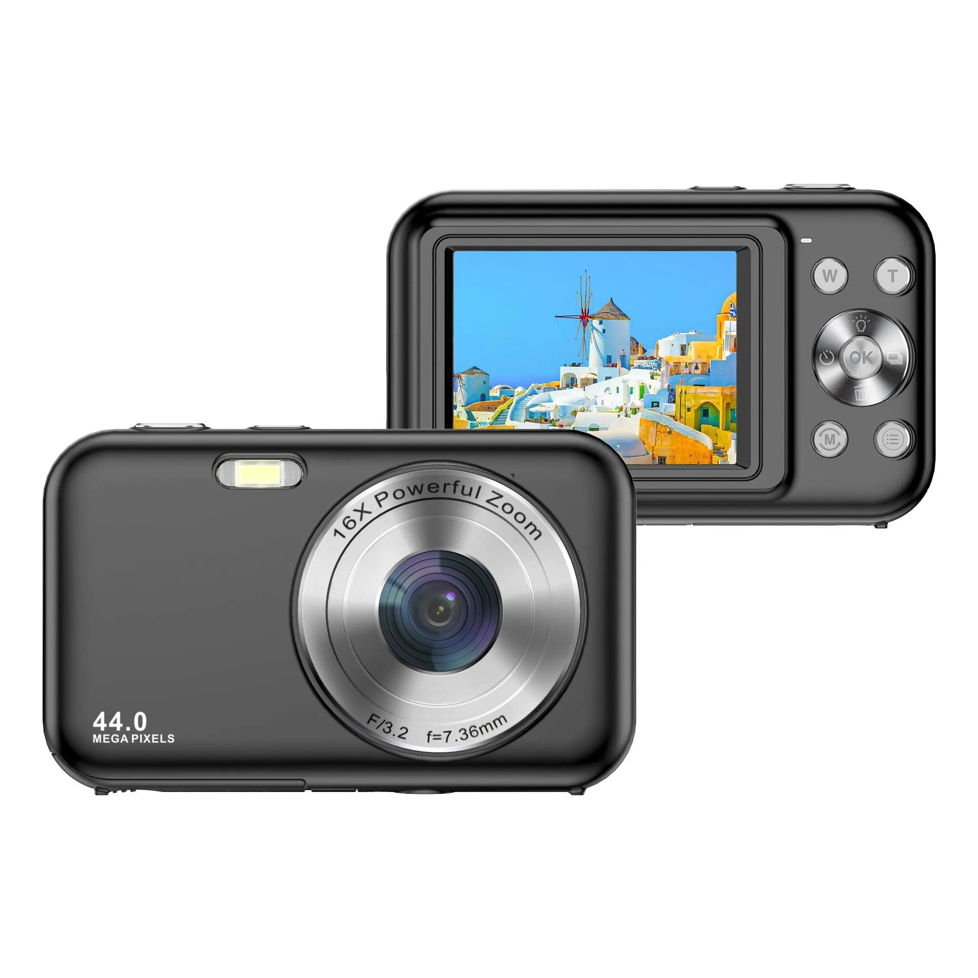 Children's digital camera in multiple colours with 2.4-inch screen and 44MP resolution