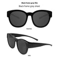 Women's TR polarised sunglasses with black frame and gray film lenses for outdoor sun protection and glare reduction