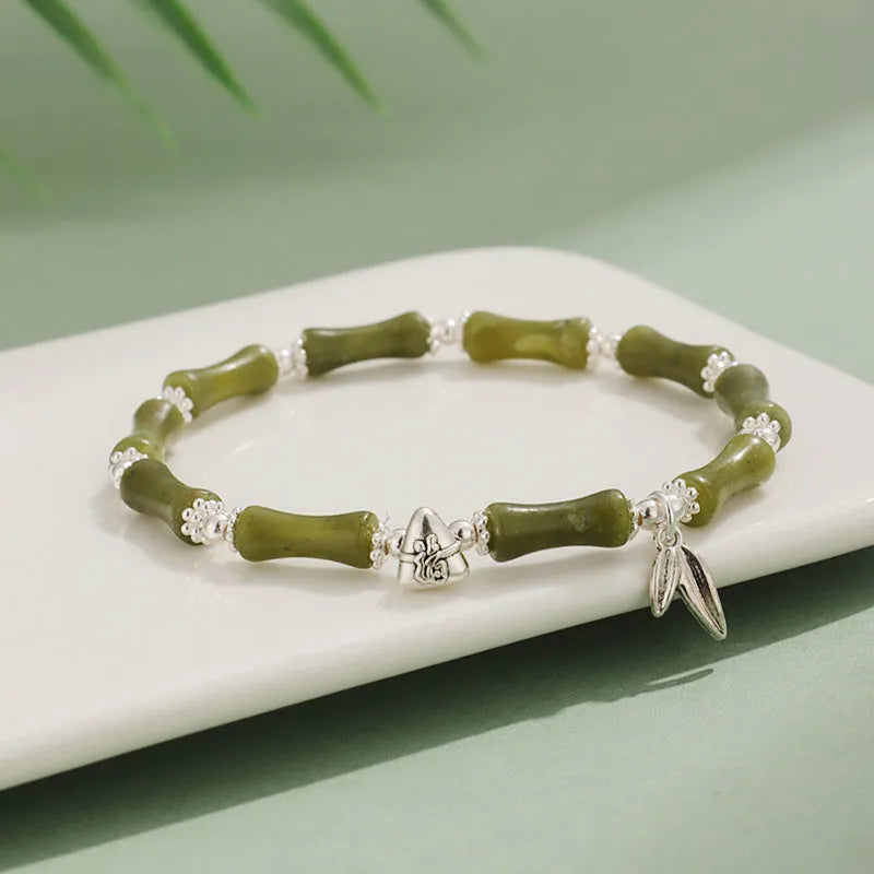 Green aventurine and strawberry quartz natural stone bracelet with electroplated accents, women's sweet style