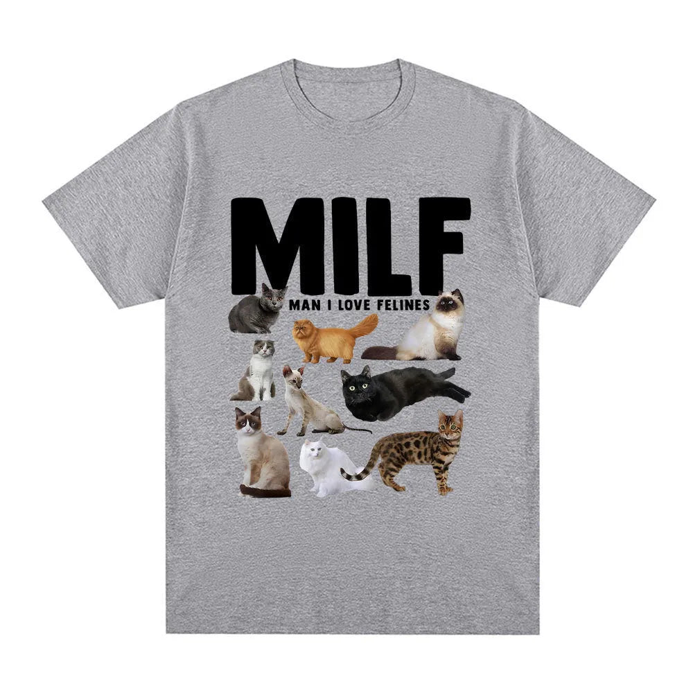 Cat Lovers graphic t-shirt in cotton, short sleeve pullover, printed cat design, available in multiple colours