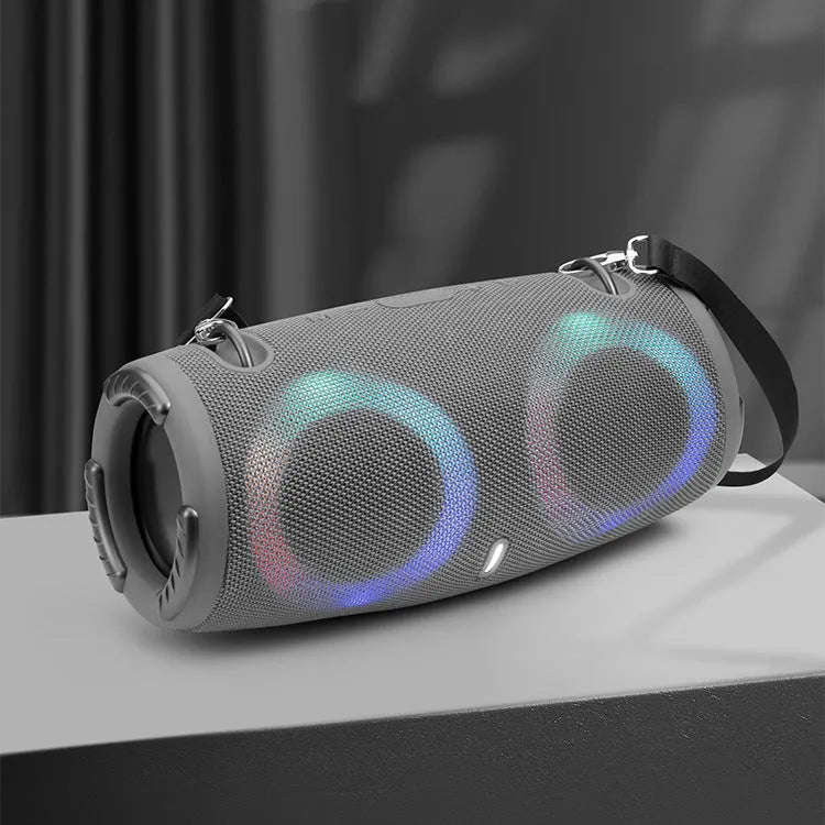 War Drum Bluetooth portable speaker with RGB coloured lights in black blue red silver grey camouflage colours