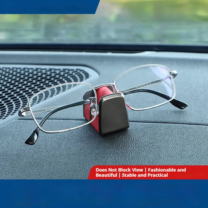 Zinc alloy leather glasses clip for car dashboard in choice of colours