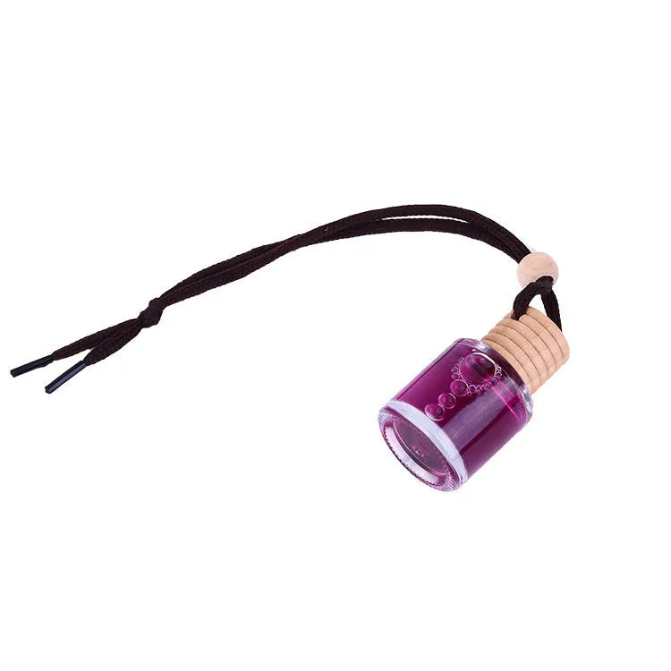 Glass bottle car air freshener hanging ornament with 55g lavender scent