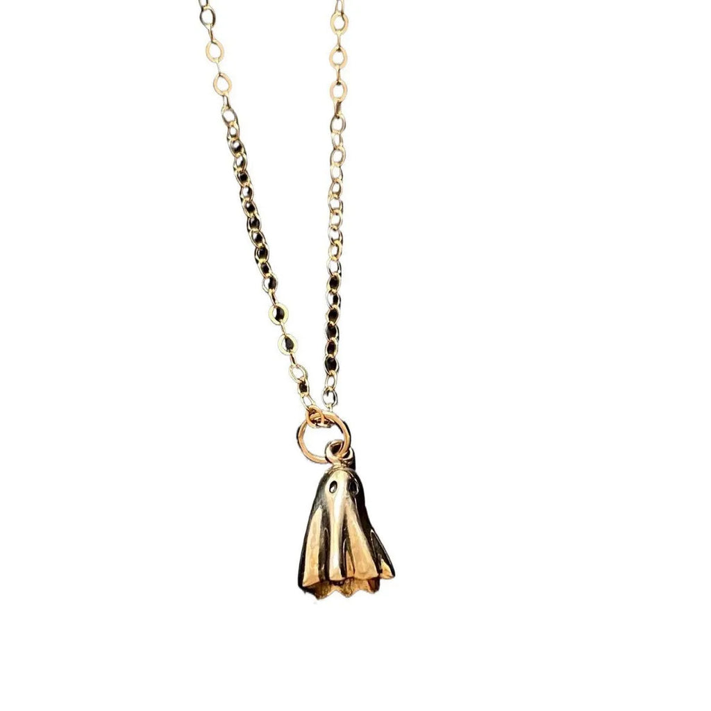 Ghost pendant necklace with titanium steel pendant on stainless steel chain