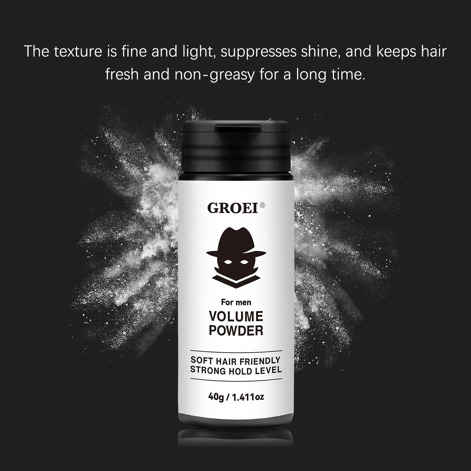 Hair styling powder 40g disposable oil control fluffy setting powder in silver pack