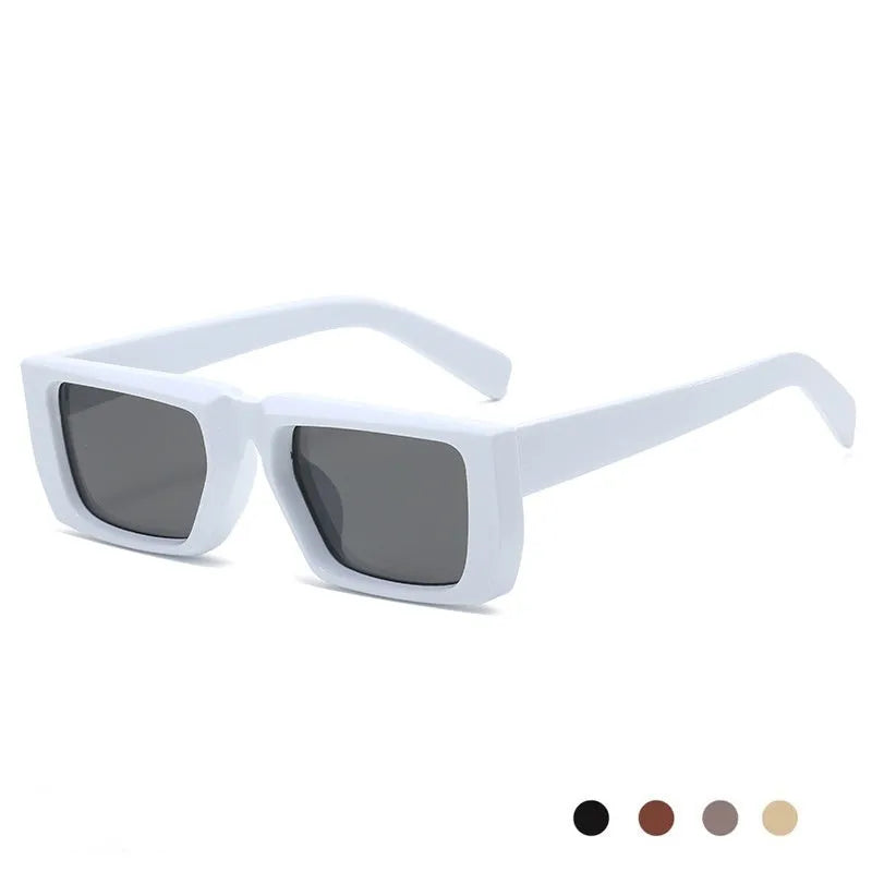 Special-shaped sunglasses with UV400 protection in multiple colour options including black and grey lens combinations