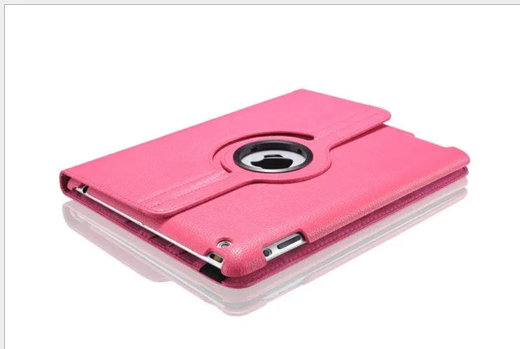 PU leather case for iPad 2 3 4 with sleep function, available in multiple colours, white exterior visible