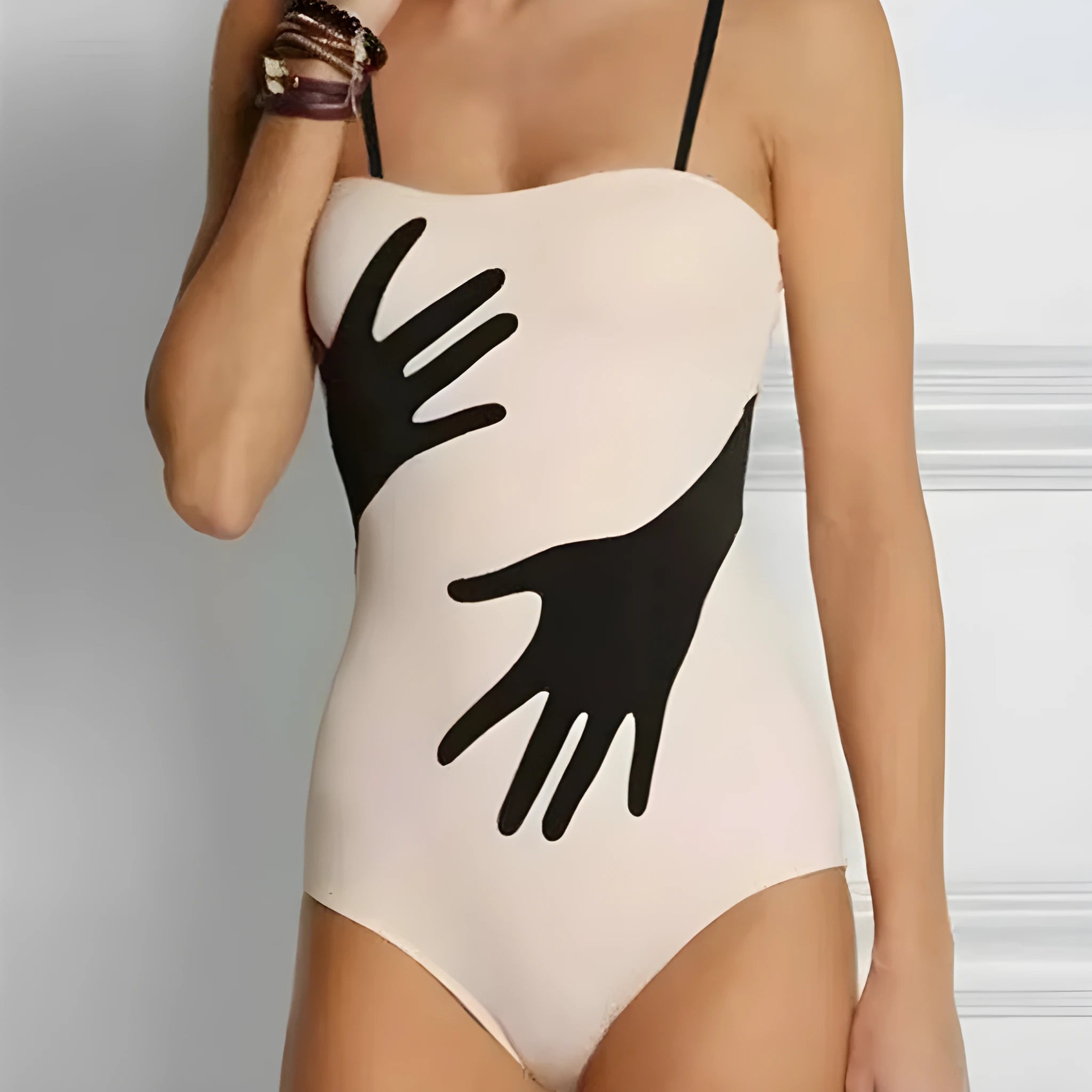 Women's one-piece bikini swimsuit with gauze skirt in multiple sizes