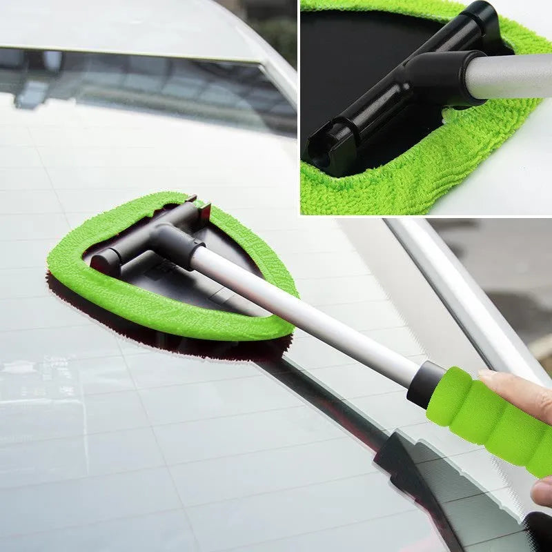Car windshield window cleaning brush plastic handheld in red green and sapphire blue colours