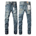 Black men's retro slim fit stretch jeans with button fly, straight leg pencil cut, cotton fabric, size 28-40