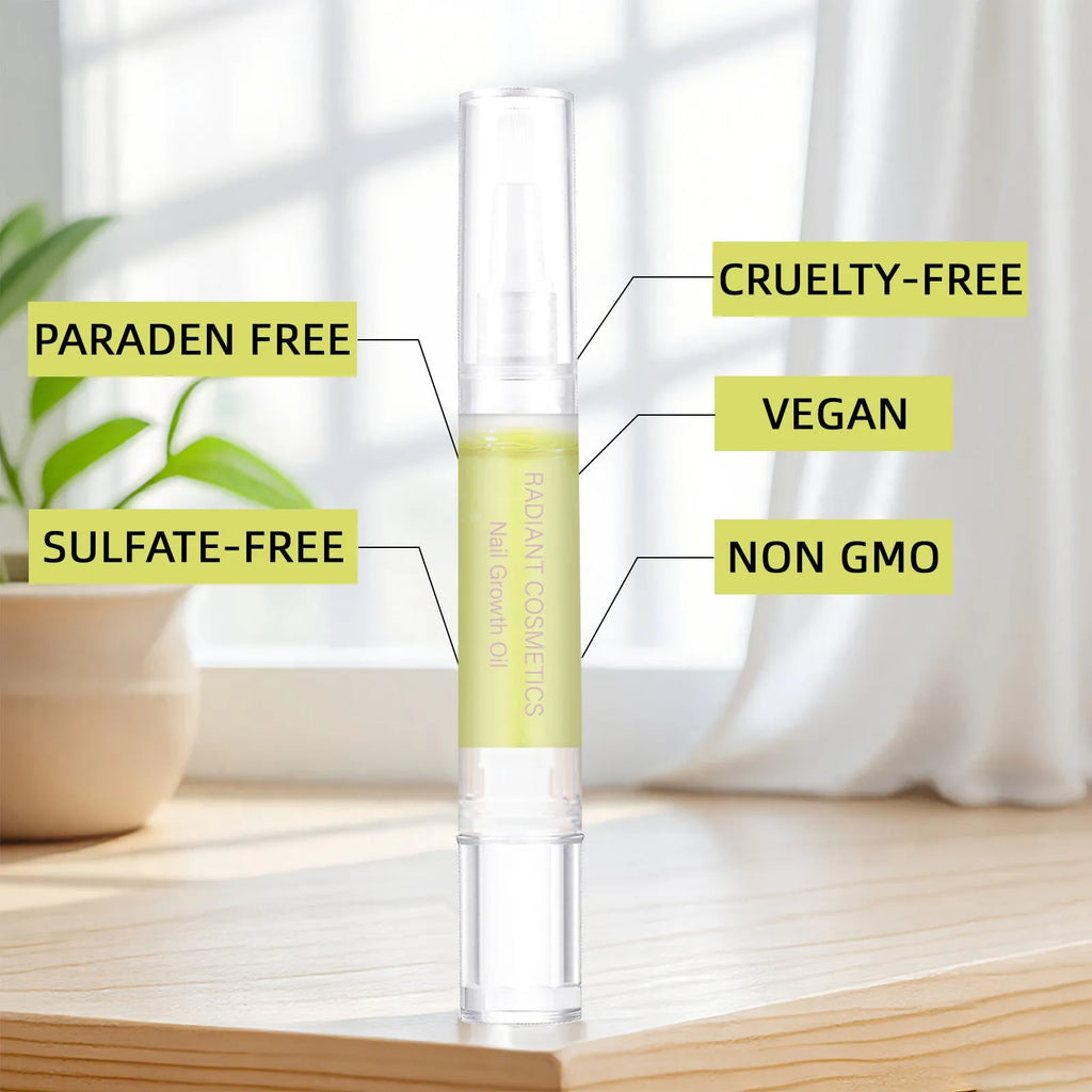 3ml bottle of wash-free nail growth treatment oil for promoting nail strength and moisturising cuticles