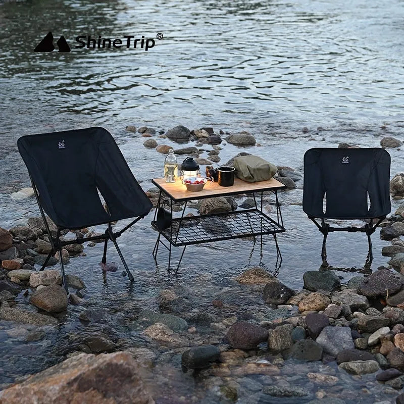 Folding moon chair with aluminium alloy frame and Oxford cloth seat in army green high back style