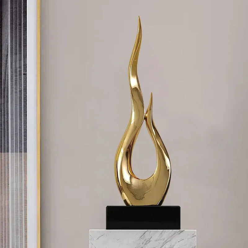 Solid resin high-rise festival decoration ornament in a choice of colours including gold, silver, red, and transparent gradients.