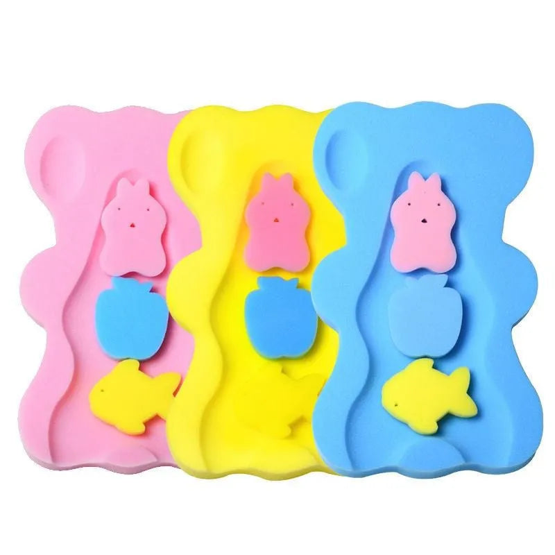 Non-slip baby bath mat in polyurethane sponge, 4.7cm thick, blue colour option, for tub or pool use