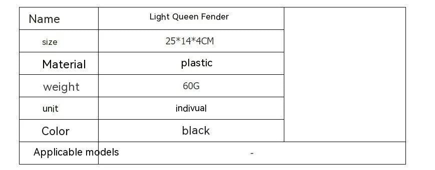 Carbon fibre lengthened rear mudguard and inner fender plate for Light Bee electric off-road bicycle