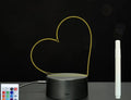 3D acrylic message board with LED lighting and a stylus pen on its illuminated surface