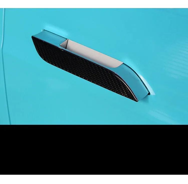 Carbon fibre door handle protection patches for Model S vehicles anti scratch adhesive kit