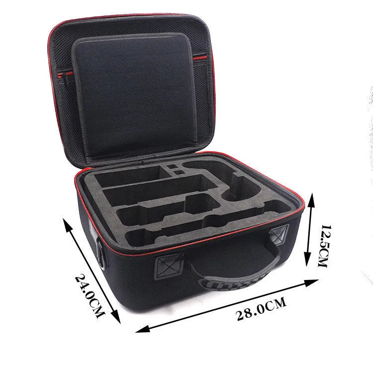 Black EVA game console storage bag for organising controllers and cables